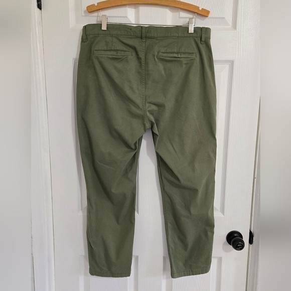 J.Crew Chino Khaki Pants Women's Plus Size 32 Green Ankle Cotton Boho Minimalist - Picture 5 of 13